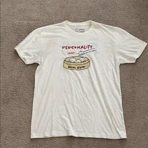 The Foodie Foodie Club-Dim Sum White Graphic T-Shirt unisex medium